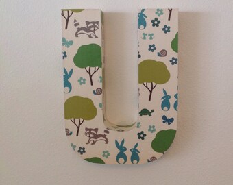 Upcycled cardboard capital letter