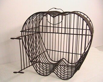 Apple Decor, Wire Apple Bird Cage, Vintage Bird Cage, Apple Shaped