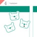 Parker the polar bear emoji stickers, planner stickers, bear stickers, emoji stickers – 56 MINI size stickers