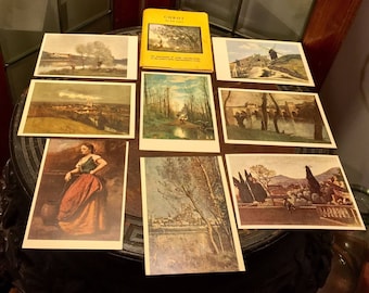 Vintage Artist Corot in Color Postcard Packet 8 Unused Postcards w/ Packaging