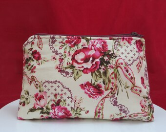 Cosmetic bag, Zipper pouch, Makeup bag, Cosmetic purse, Women purse, Toiletry storage, Zipper Purse, Mother's day Gift, Gift for Her