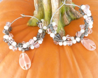Wire wrapped hoop earrings