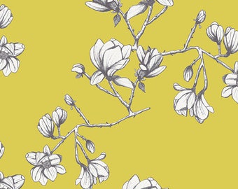 Magnolia Study Zest - Wild Bloom - Bari J - Art Gallery Fabric - 100% Quilters Cotton - WBL-12036