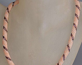 Jewelry Necklace Handmade necklace Beadwork Crochet Rope necklace Seed Bead Jewelry