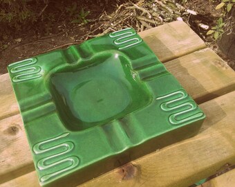 Large Vintage1950's Mid Century California Pottery Tiki Coffee Table Ashtray