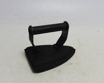 Antique Old Hand Forged Cast Iron Sad Charcoal Clothes Iron.