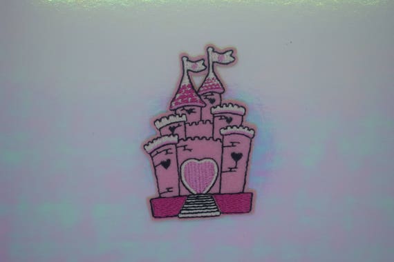 Pink Princess Castle Iron on Patch