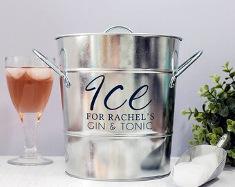 Personalised Zinc Ice Bucket