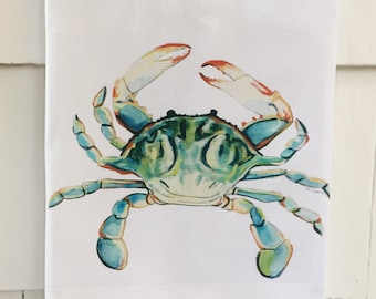 Ol' Bay Crab. Cotton Huck Kitchen Towel