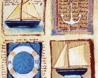 PAPER boats, buoy, anchor #M013 TOWEL