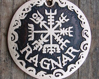 Dog Tag .. Pet Tag .. Custom Dog Tag .. Etched Dog Tag .. Pet ID Tag .. Pet ID Tag .. Viking Compass Vegvisir Etched Brass
