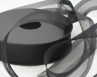 Black organza fabric by the yard