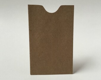 25 Kraft Mini Envelopes, Notched Edge, Gift Enclosure, Kraft Brown Bag Envelope, Samll Kraft Envelopes, Business Card Envelopes, e25