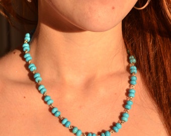 Sterling Silver Turquoise Necklace - Valentine