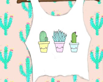 Be Kind To Cacti Crop Top