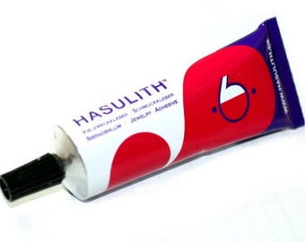 Tube de colle Hasulith, pour bijoux, 30 ml (cabochons, manchettes, strass ...)