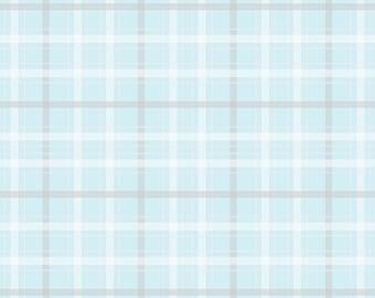 When Skies Are Grey Blue Plaid by Simple Simon and Company for Riley Blake, 1/2 yard