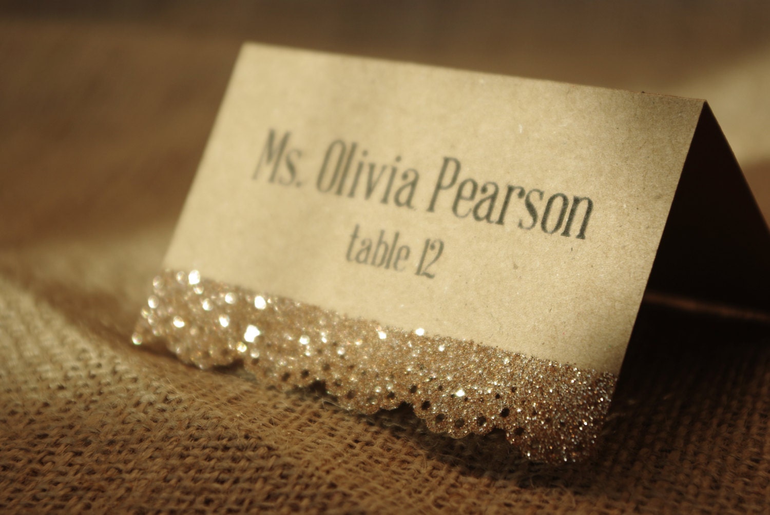 Sparkly Lace Place Card