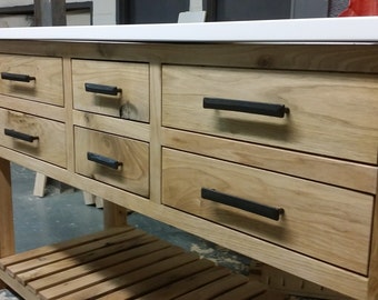 Natural Walnut Dual Sink Vanity