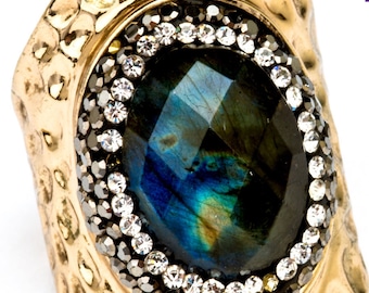 Labradorite Statement Ring
