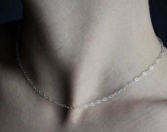 Fine 925 silver necklace, minimalist silver chain