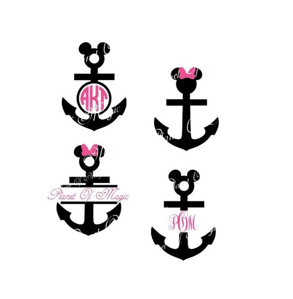 Download Mickey Anchor SVG File Minnie Anchor Svg Cutting File