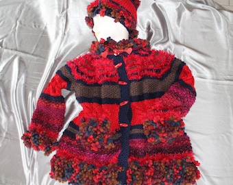 sweater, coat, 4, hand knitted