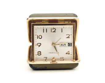 Travel Westclox Wind Up Alarm Clock Vintage Retro
