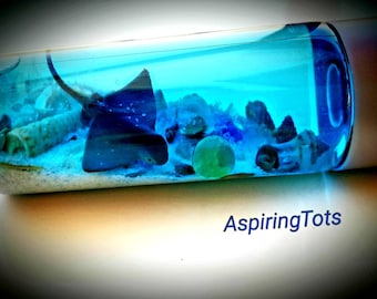 Aquarium Sensory Bottle Ocean-theme Quiet Time Bottle Time-out Bottle Calm Bottle Play Aquarium Sensory Processing Desk Toy Fidget Toy Gift