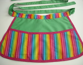 Rainbow Stripes Craft Apron