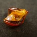 Perle LAMPWORK glass shape Topaz CHIP