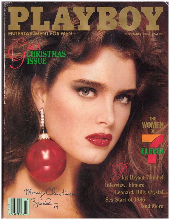 Playboy's Brooke Shields Christmas Issue Dec. 1986