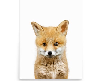 Fox Print, Fox Printable, Woodland Animal Print, Fox Poster, Animal Print, Animal Nursery Prints, Digital Print, Printable Art