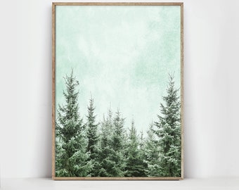 Wall Art Poster Forest Print Forest Wall Art Forest Art Tree Print Tree Art