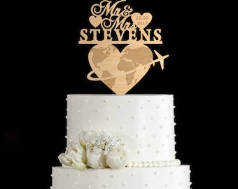 Travel wedding cake topper,travel cake topper,travel wedding cake,travel toppers,travel themed cake topper,travel cake topper wedding,69717