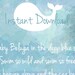 Baby Beluga Lyrics Raffi Whale Printable 8x10 Artwork INSTANT