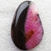 Black Bright Pink Druzy Agate Oblong Pendant - 67x43x10mm - Energy Enhances Mental Function, Promotes Self-Acceptance, Remove Negativity