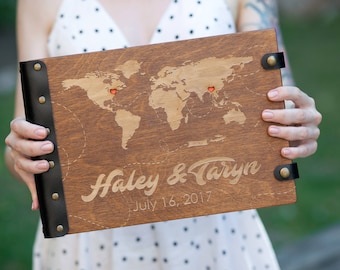 Our Adventure Book, Travel Album, Wedding Album, Map Guest Book, Travel Guest Book, Map, Wedding Guest Book, Custom Guest Book, Guest Book