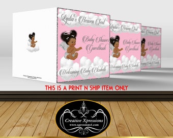 Heaven Sent Theme Guest Sign-In Book | Pink and Silver Guest Book | Sign-In | Baby Shower Sign-In Book