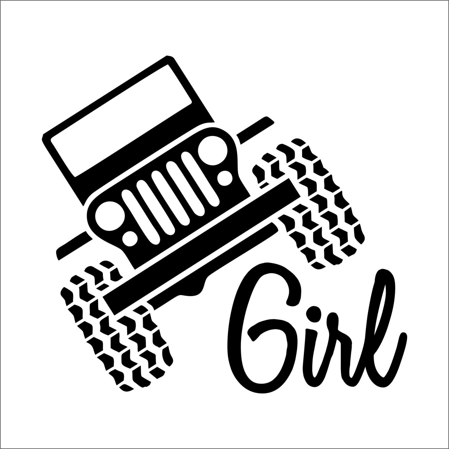 Jeep Girl Vinyl Sticker Decal