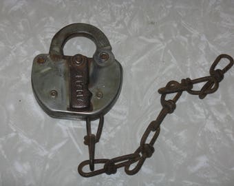 Vintage Adlake railroad switch lock no key