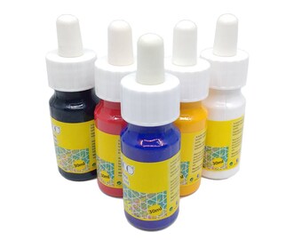 Marbling Ebru Color Paint 5 Bottles 30ml 1oz Supplies