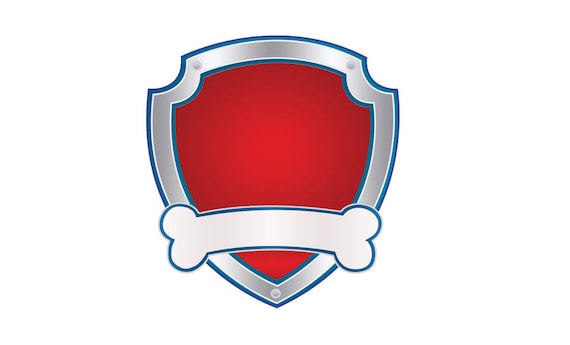 Paw Patrol Badge Outline Emblem Logo Image Clipart Transparent ...