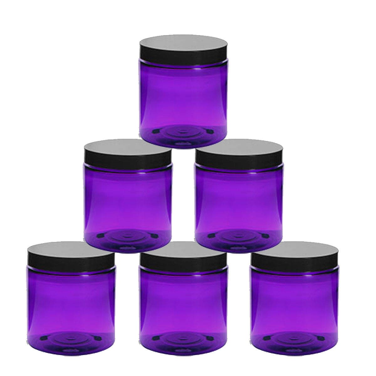 30 PURPLE PET Plastic Cosmetic JARS Bulk Lot Quantity 2 Oz 4