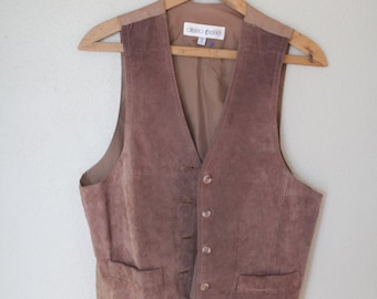 vintage suede leather vest