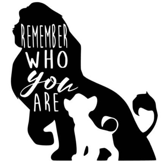 Lion King Mufasa & Simba Vinyl Decal Stickers Remember Who