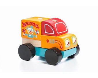 Educational Wooden Off Roader Car Toy by Cubika T10