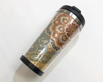 Tumbler Japan Kimono Obi Nishijin Coffee