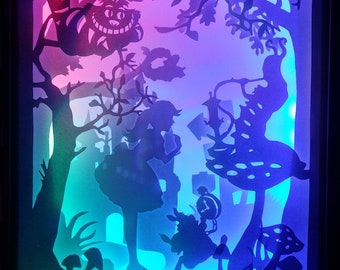 Alice in wonderland 2 - Paper Cutting Light Box Template files