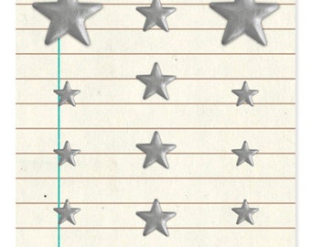 Basic Grey Basics Metal Studs - Silver Stars -- MSRP 4.00